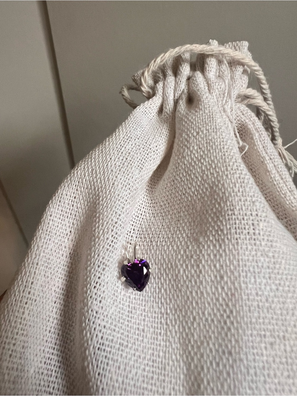 925 silver heart stone pendant